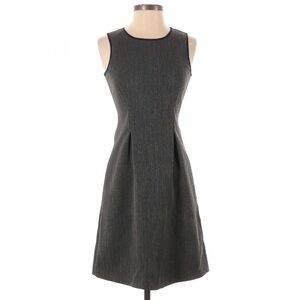 J.Crew Herringbone Fit & Flare Dress 2 Tall NWT Charcoal Gray Workwear